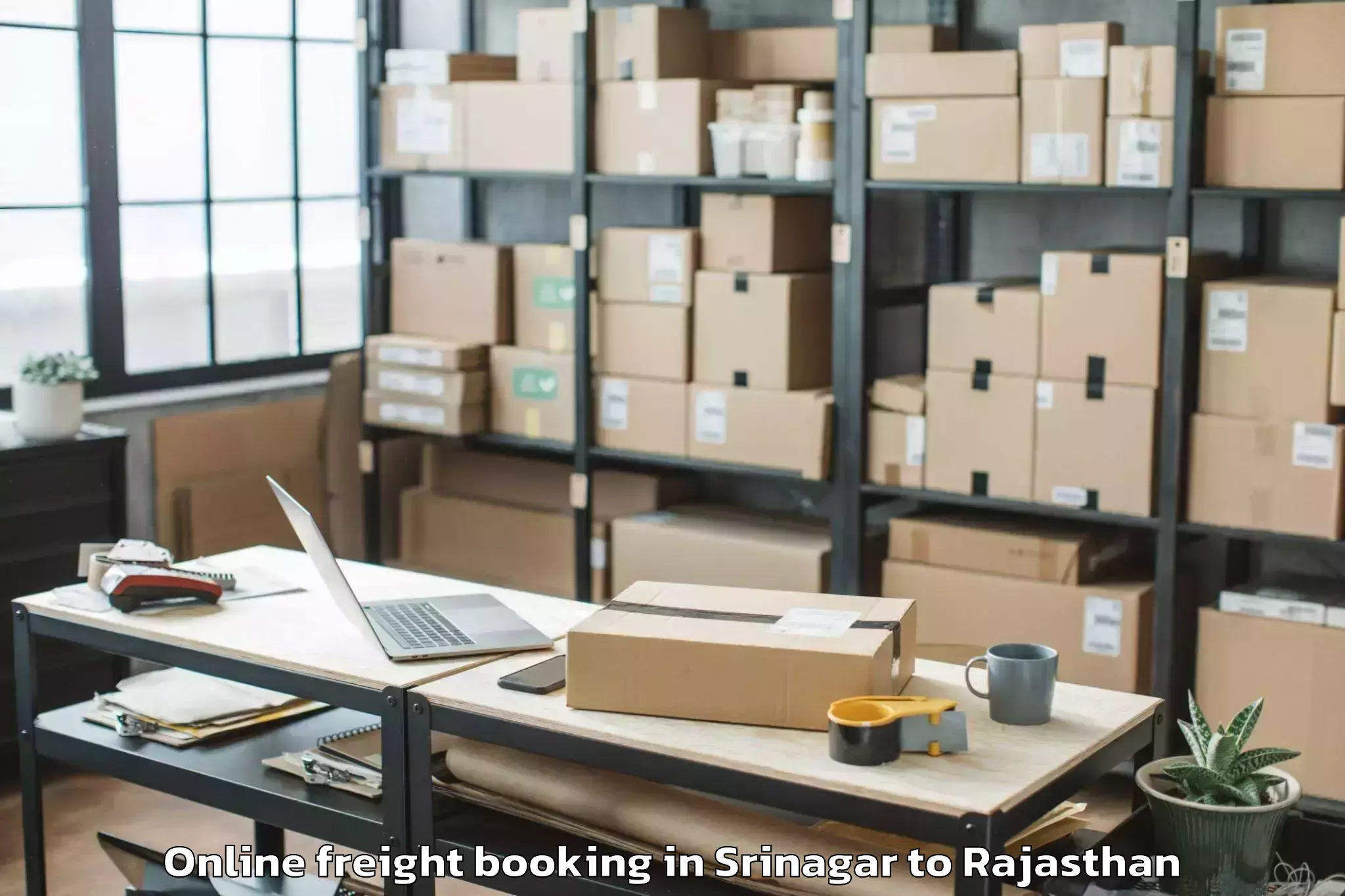 Book Srinagar to Vijainagar Online Freight Booking Online